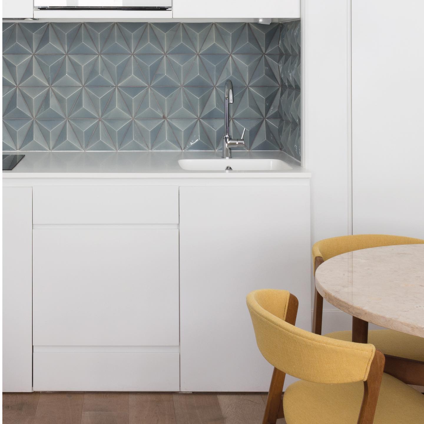 3D Fliesen Handgemacht Küche Blau Pyramiden Relieffliesen