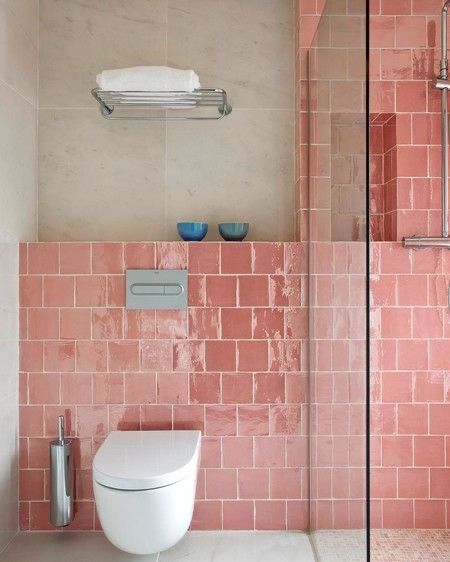 Handgemachte Fliesen Pink Rosa