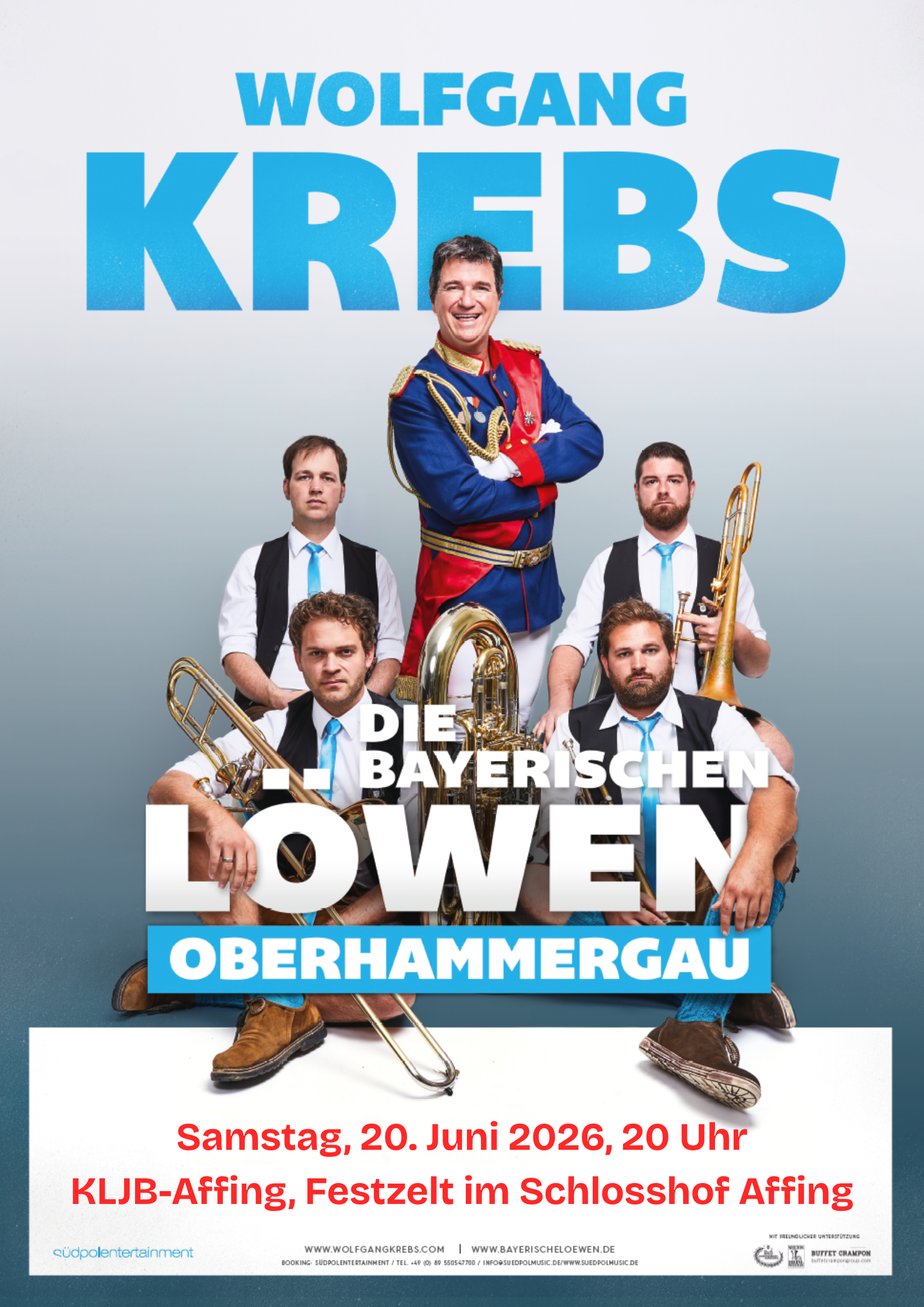 Kabarettabend mit Wolfgang Krebs bei der KLJB Affing Fahnenweihe am Samstag 20.06.2026 im Schlosshof Affing