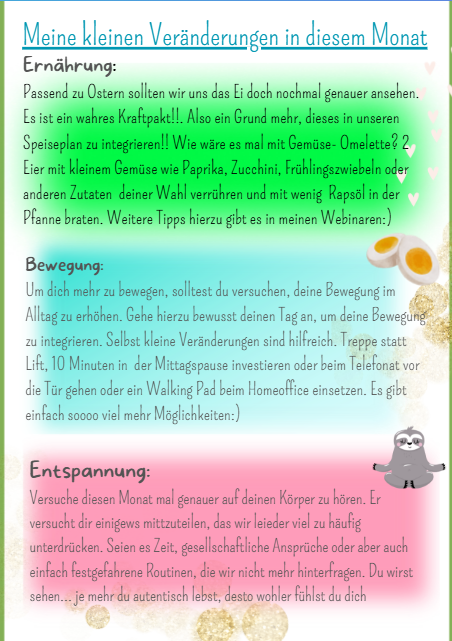 Vorschau SO · DO · IT Newsletter April 26 / Meine kleinen Veränderungen