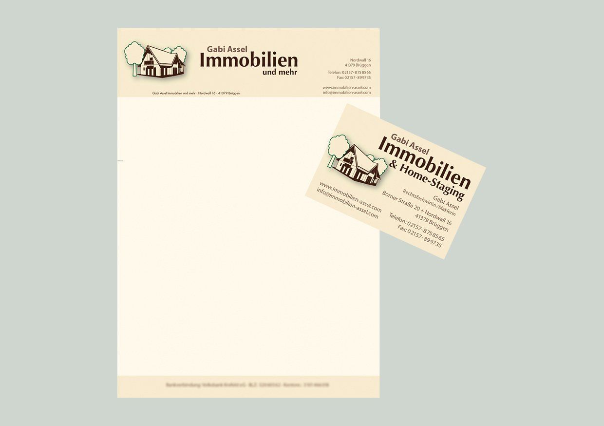 Artist Werbung - Immobilien Briefpapier und Visitenkarten