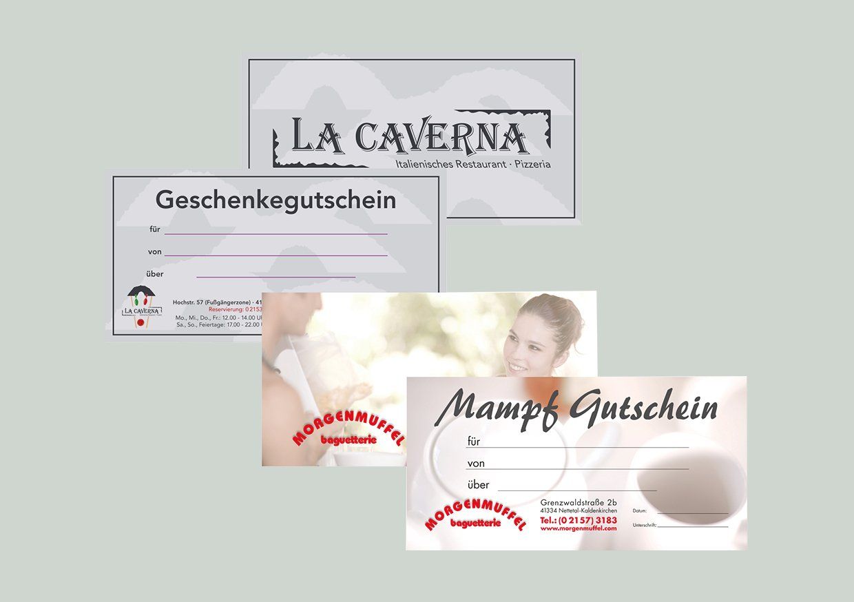 Artist Werbung - Gastronomie Gutschein