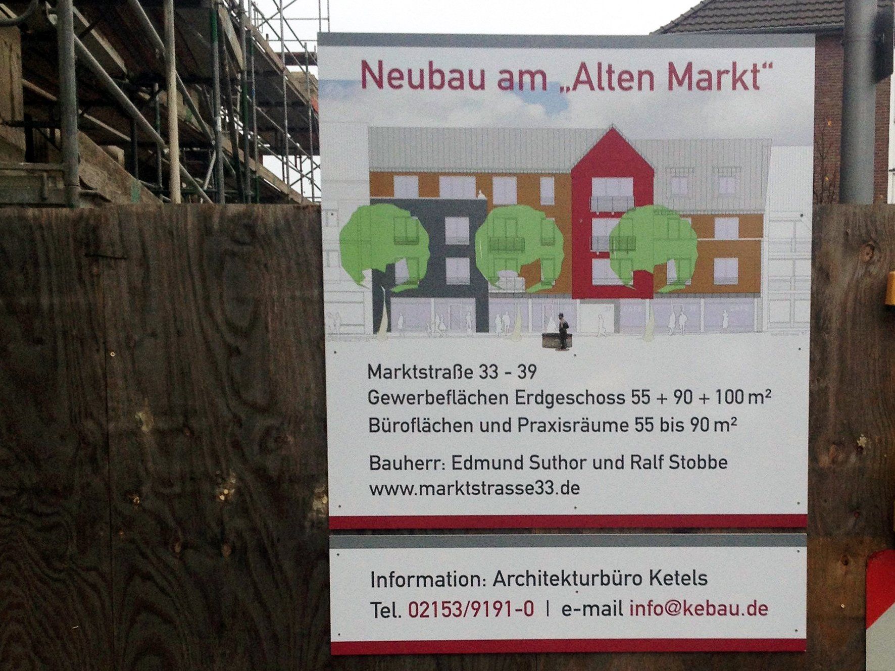 Artist Werbung - Bauschild Neubau Architekt