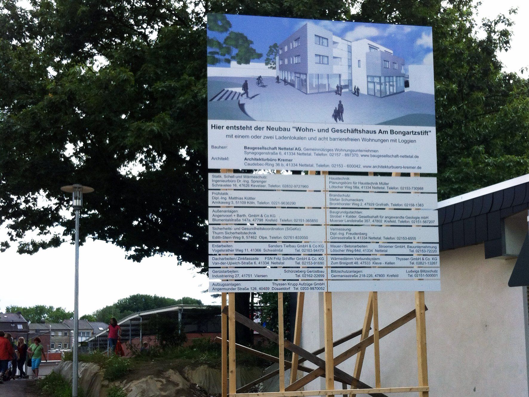 Artist Werbung - Bauschild