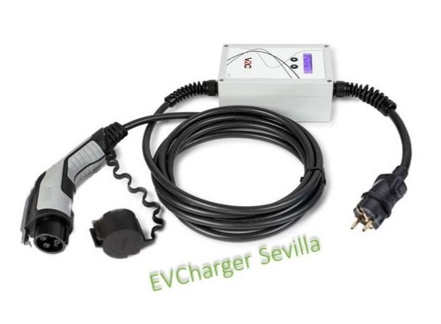 Cargador portátil V2C 3,6 Kw 16A potencia regulable, tipo1 a SchuKo