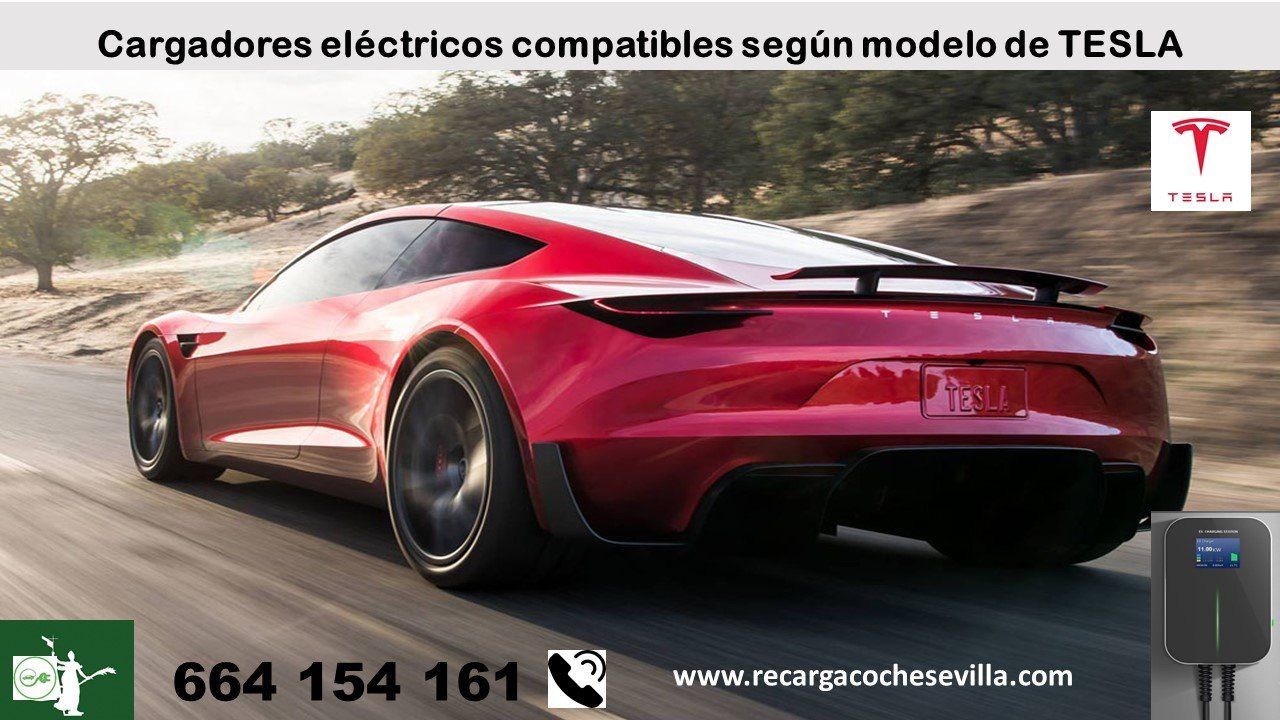 Cargadores eléctricos compatibles según modelo de TESLA