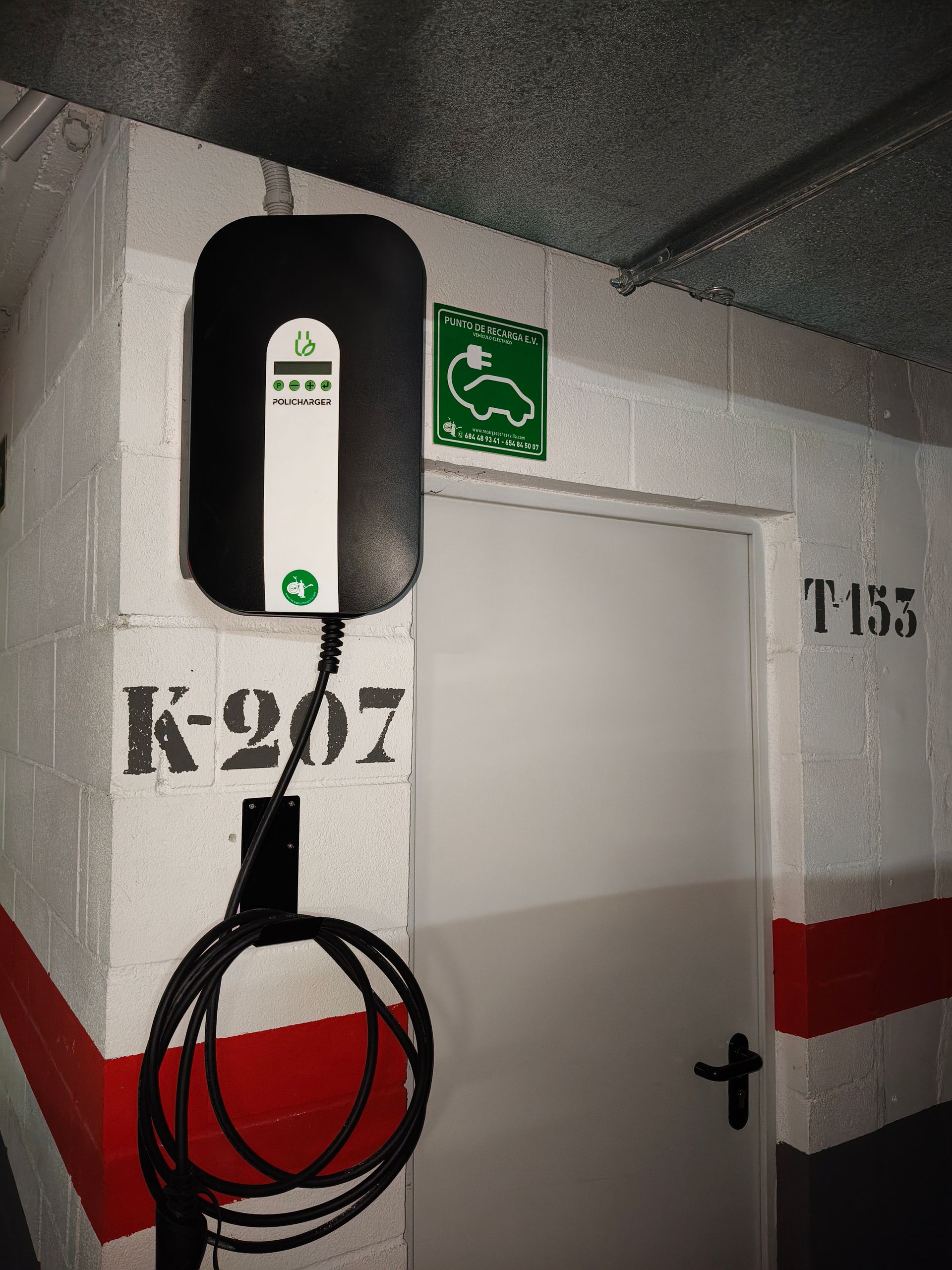 Wallbox Policharger NW-T2 7,4 KW, 32A + control dinámico potencia, protecciones incluidas