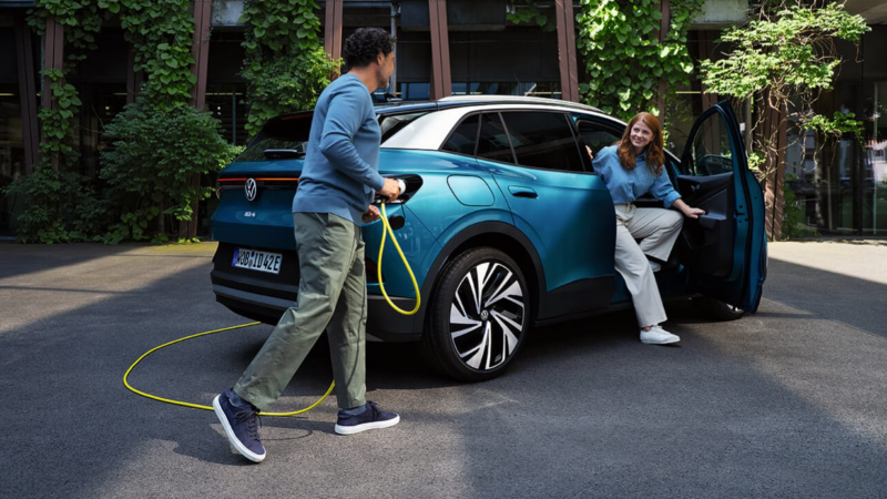 instalación de cargador para Volkswagen ID4 eléctrico