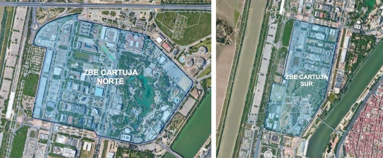 aparcamientos habilitados en sevilla para coches de combustible aparcamientos gratuitos para vehículos de combustión en isla de la Cartuja Sevilla