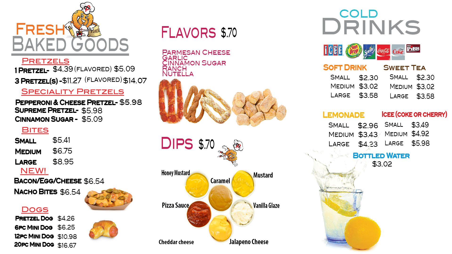 Pretzel Cafe Menu