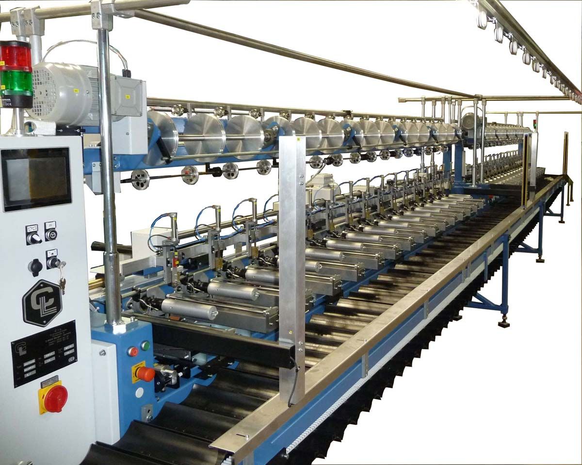 HB 500 mit automatischem Abbindegerät CLT Haspelmaschine Typ HB 500 mit automatischem Abbindegerät CLT