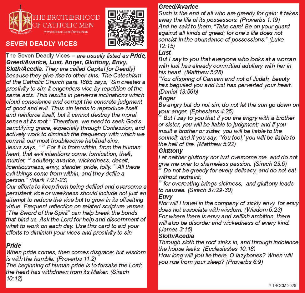 Click on the image to download a pdf file of this card The Seven Deadly Vices Card Image