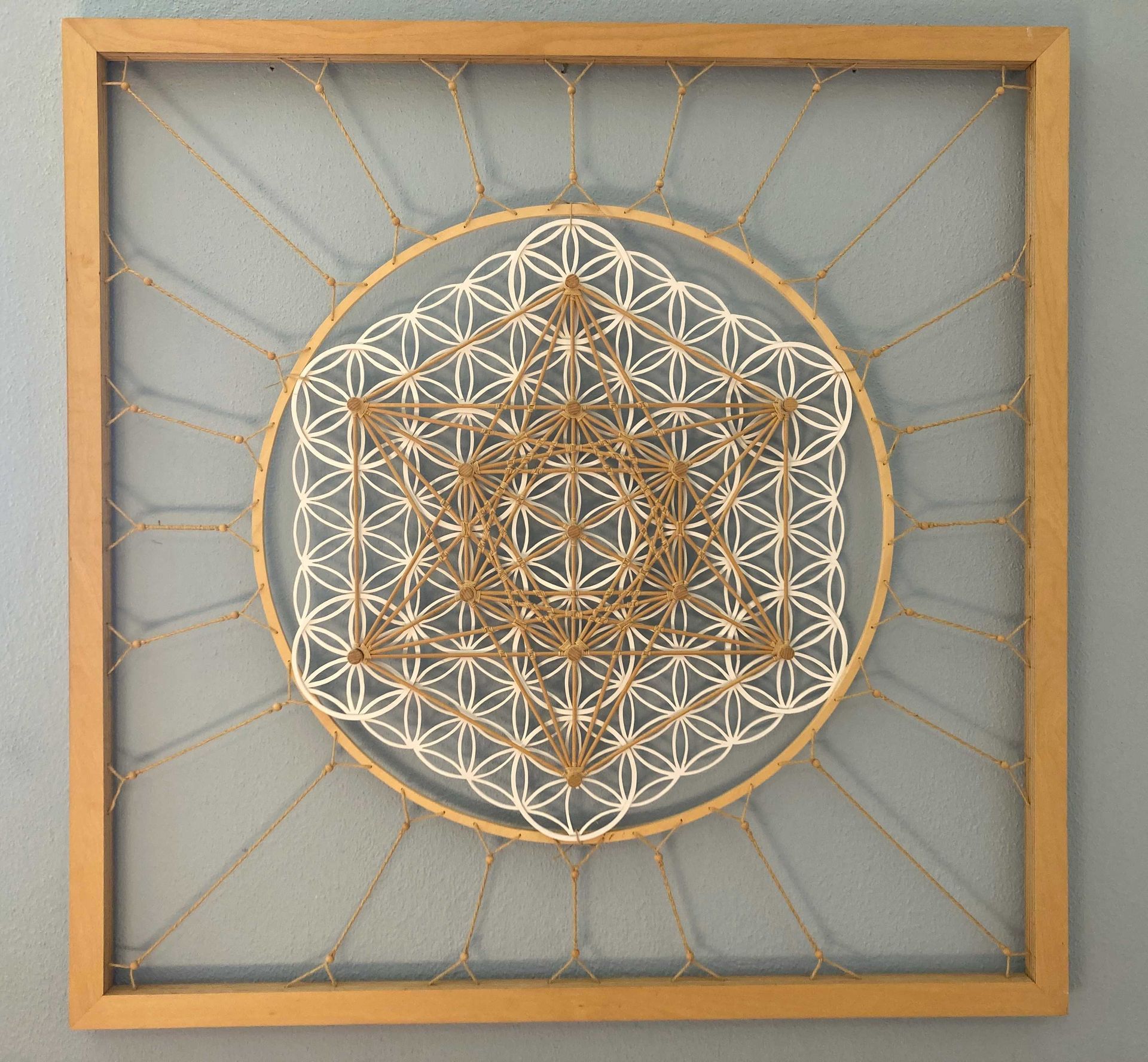 Blume des Lebens, Metatrons Würfel Mandala, heilige Geometrie, sacred geometrie, Kunst, Art, Holz, Wood Blume des Lebens, Metatrons Würfel, Mandala, heilige Geometrie, sacred geometrie, Kunst, Art, Holz, Wood