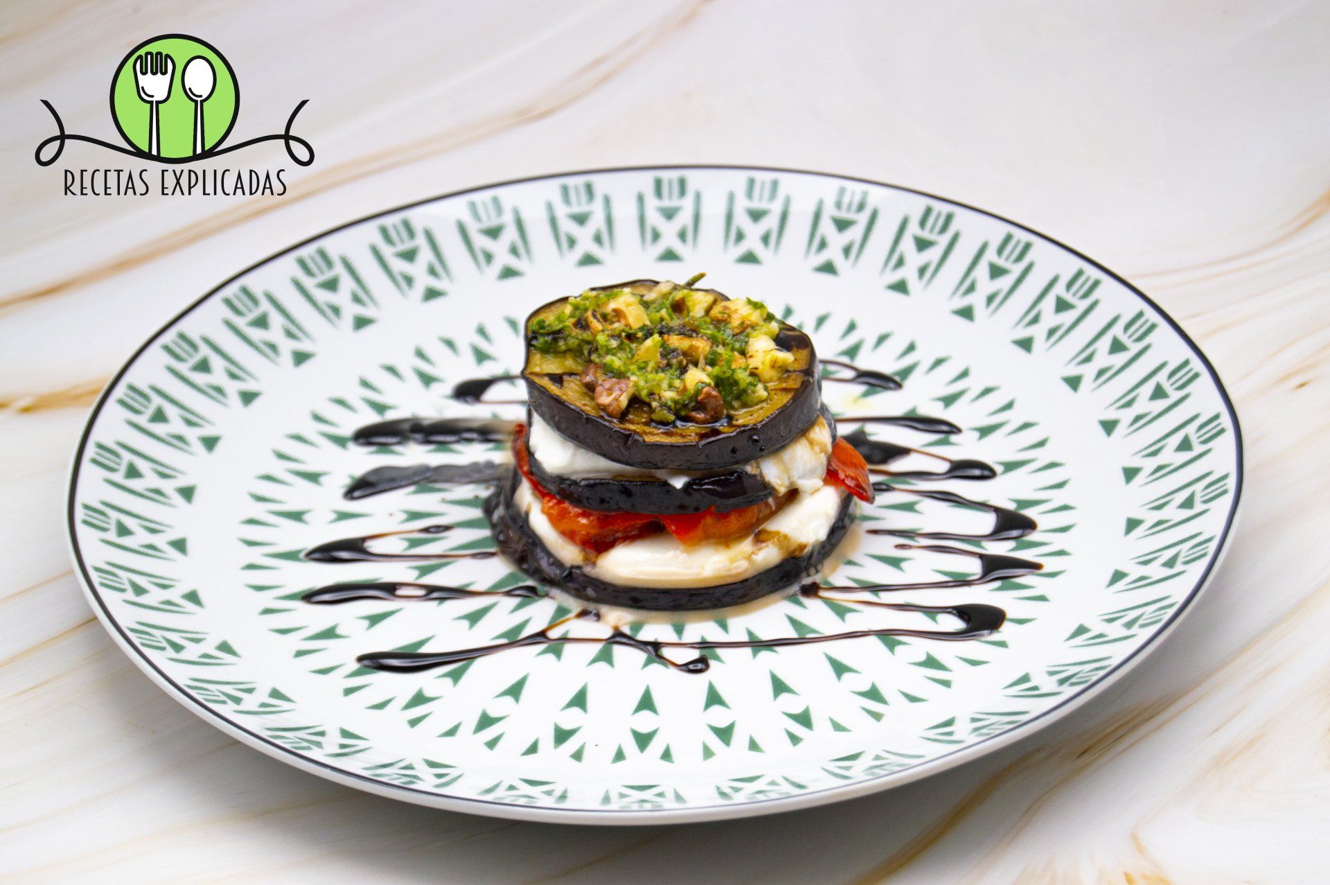 Milhojas de berenjena