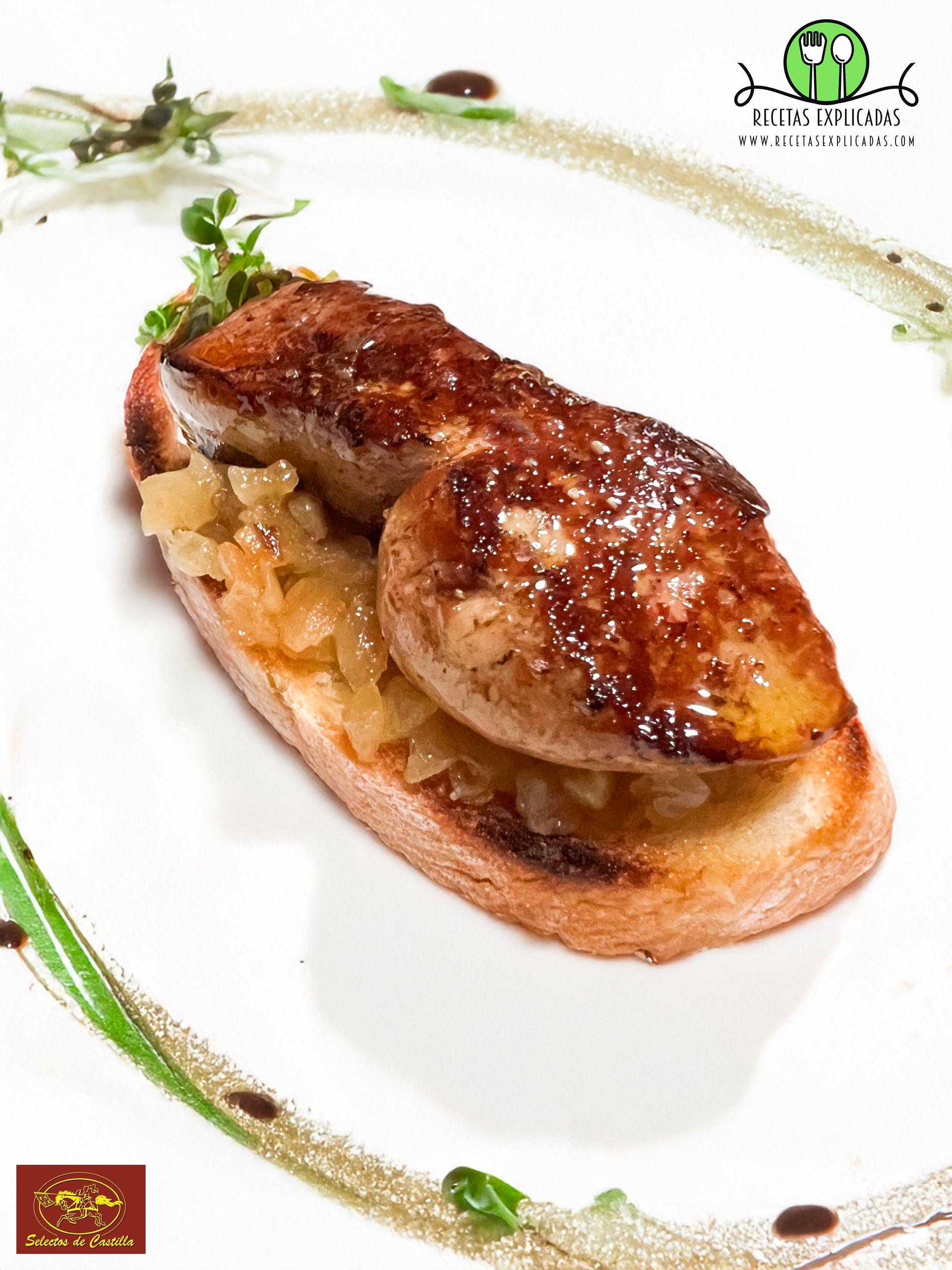 Tosta de Foie con Cebolla Caramelizada