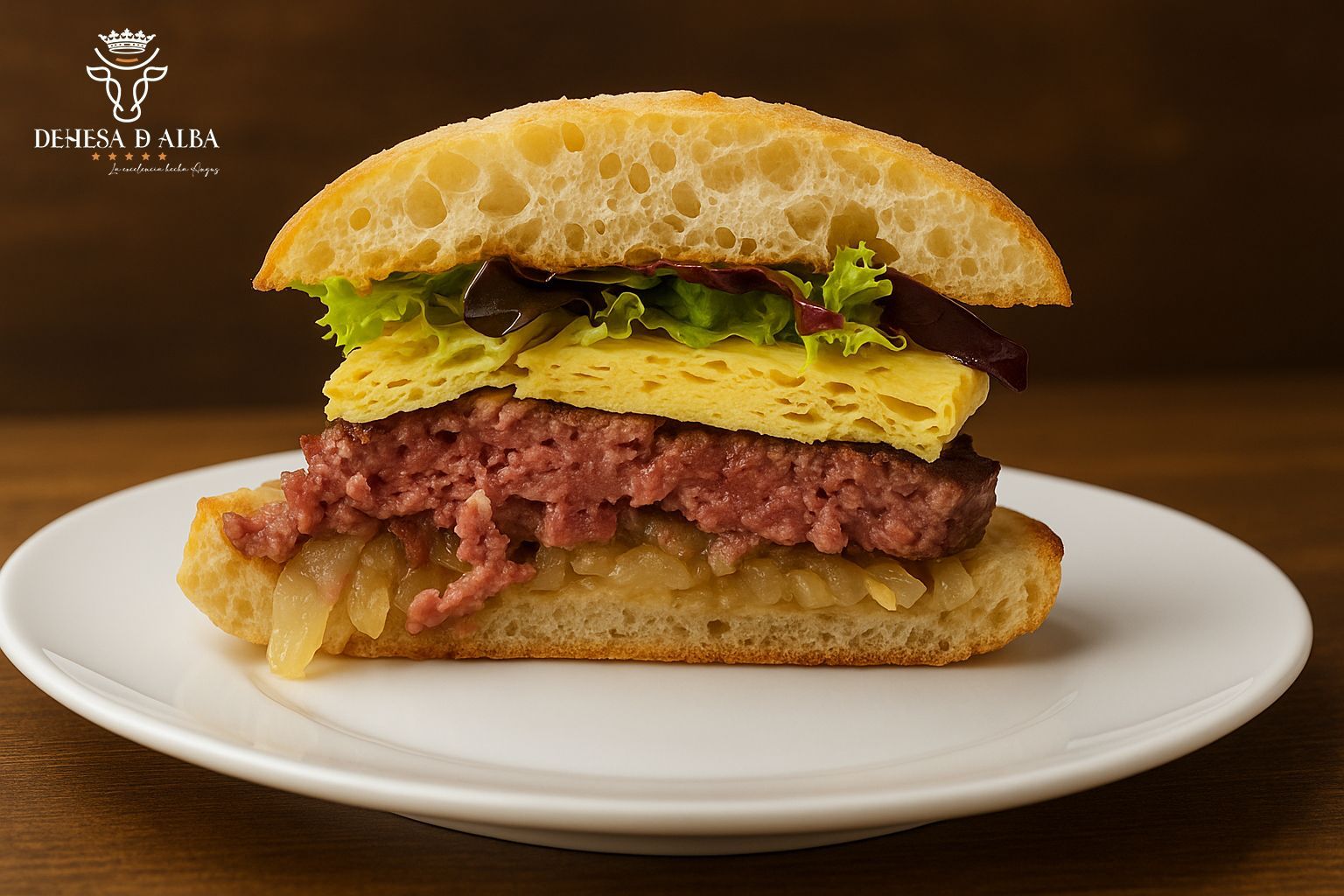 hamburguesa angus, carne angus dehesa de alba, hamburguesa gourmet, hamburguesa con tortilla, receta tortilla exprés, tortilla chef josé andrés, receta con mayonesa sriracha, receta con cebolla caramelizada, pan de hamburguesa tipo cristal, recetas explicadas,angus salamanca, hamburguesa angus salamanca, carne de hamburguesa angus salamanca