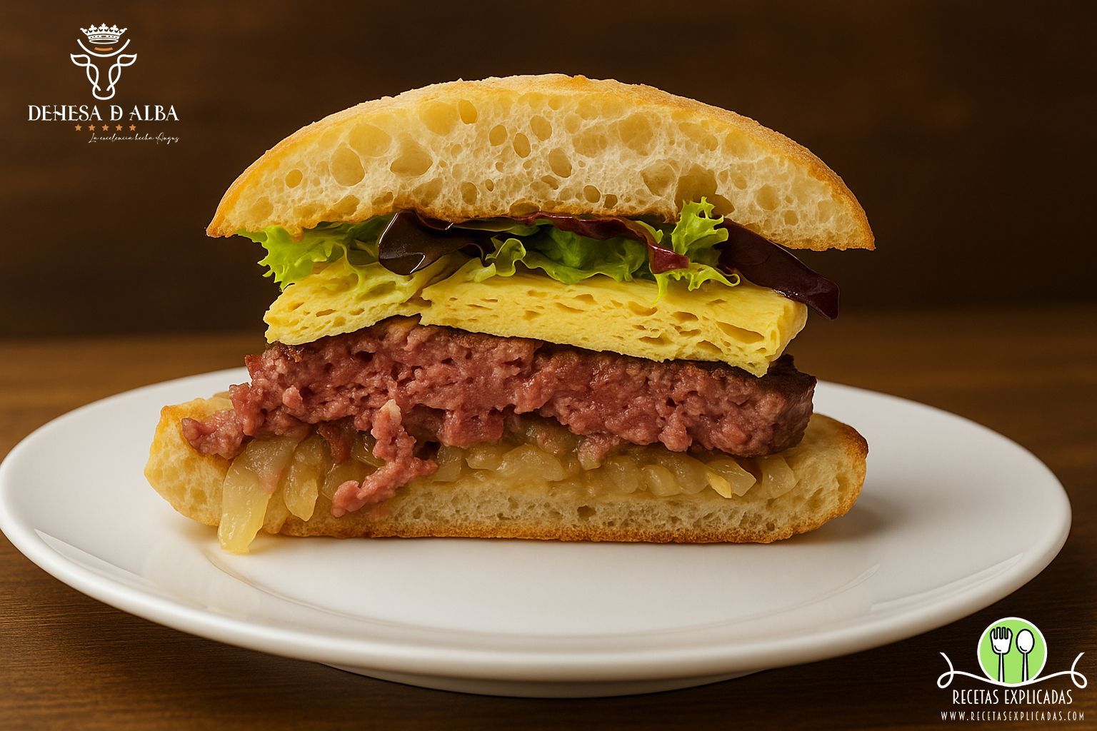 hamburguesa angus, carne angus dehesa de alba, hamburguesa gourmet, hamburguesa con tortilla, receta tortilla exprés, tortilla chef josé andrés, receta con mayonesa sriracha, receta con cebolla caramelizada, pan de hamburguesa tipo cristal, recetas explicadas,angus salamanca, hamburguesa angus salamanca, carne de hamburguesa angus salamanca,comprar angus salamanca