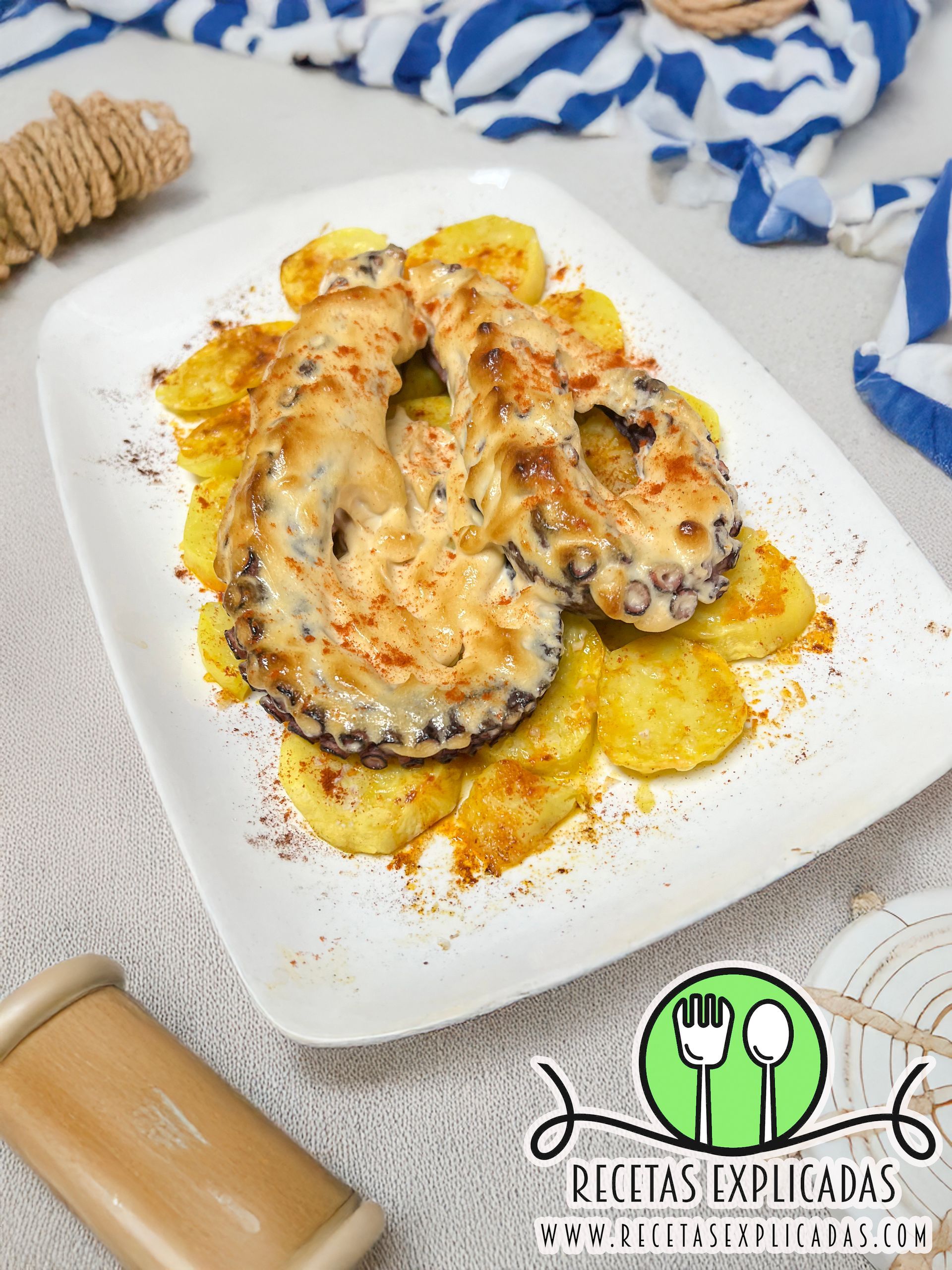 pulpo con cachelos, receta de pulpo, pulpo al vapor, pulpo gratinado, gratinado de pulpo, receta de pulpo fácil, pulpo con mayonesa, cachelos gratinados, recetas explicadas, receta gallega de pulpo, pulpo a la plancha, receta de marisco, receta de pescado, recetas con pulpo, cómo hacer pulpo, pulpo con pimentón, receta gourmet de pulpo, receta para sorprender, pulpo al horno