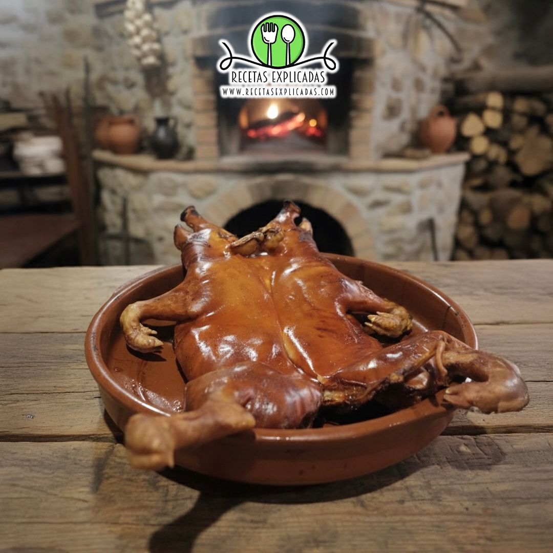 Cochinillo asado tradicional al horno | Horno de leña y horno doméstico