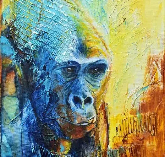 Galerietitelbild: Gemälde eines Gorillas der Bilderserie