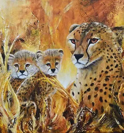 Titelbild: Gemälde von Geparden der Bildergalerie
