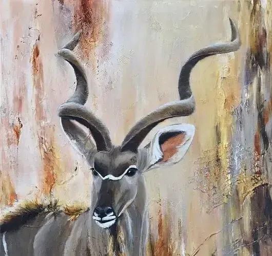 Gemälde eines Kudu aus der Bilderserie
