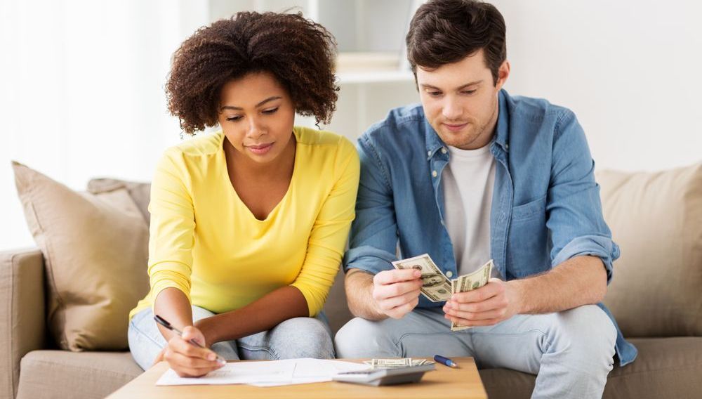 A couple going over their budget.