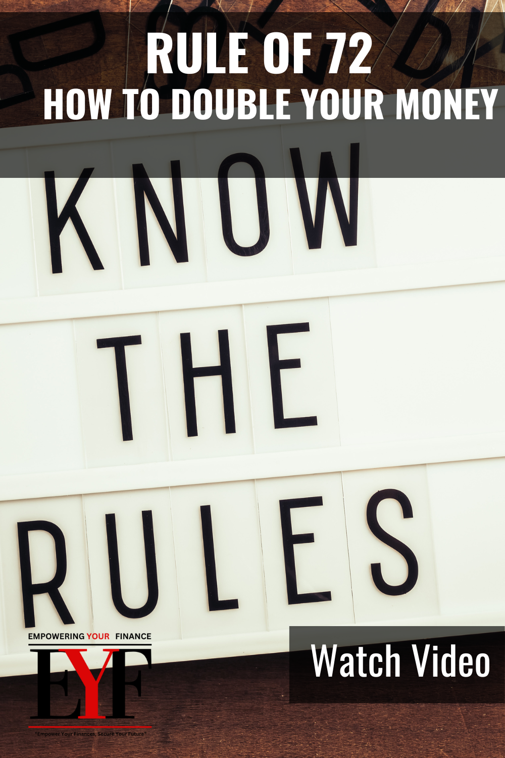 Personal Financial Education: Rule of 72 How To Double Your Money