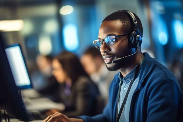 Black Man offering Manages Services