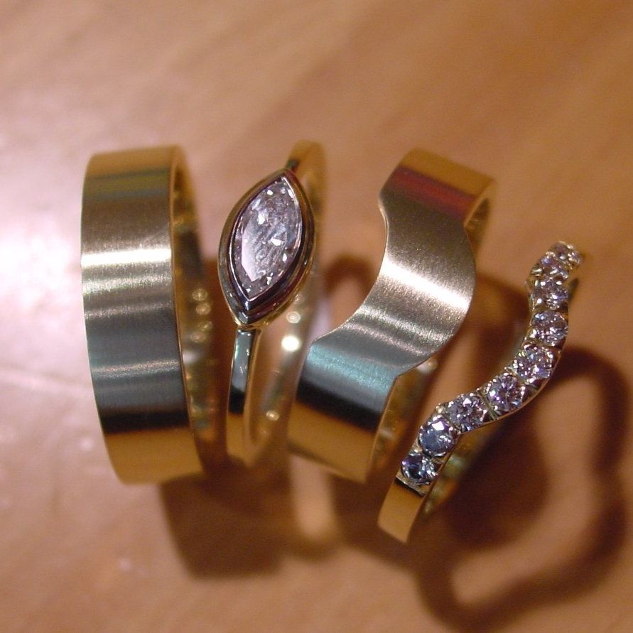 Trauringe stuktur Weißgold Trauringe struktur Weißgold und Brillant wurlitzer