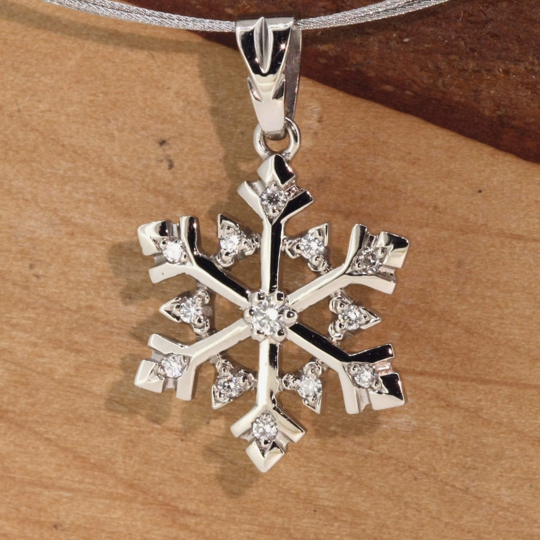Anhänger Schneeflocke Silber Schneeflocke, Schneekristall in Silber Handarbeit wurlitzer schmuck