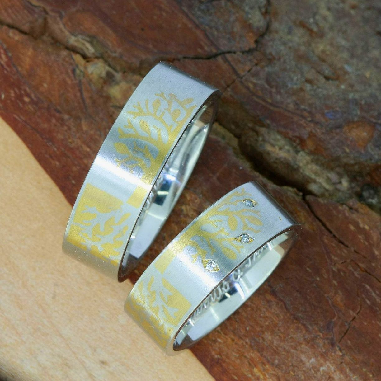 Trauring Platin GoldGold Brillant Trauringe wurlitzer Platin Gold