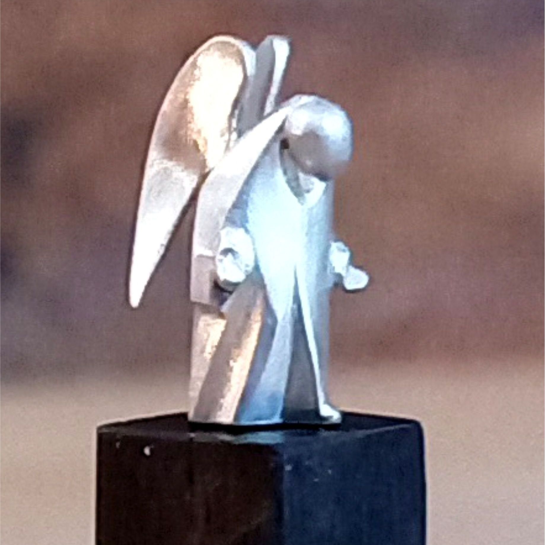 Engel aus der Weihnachtskrippe in Silber Handarbeit