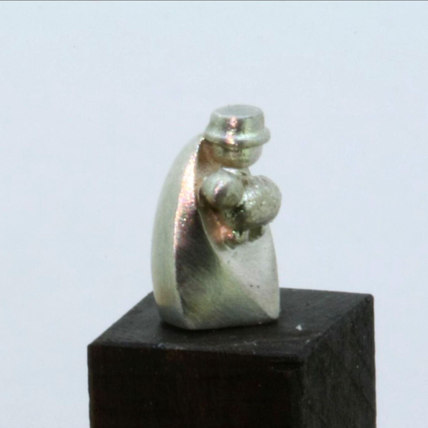 Hirte mit Schaf Hirte aus der Weihnachtskrippe
 in Silber Handarbeit