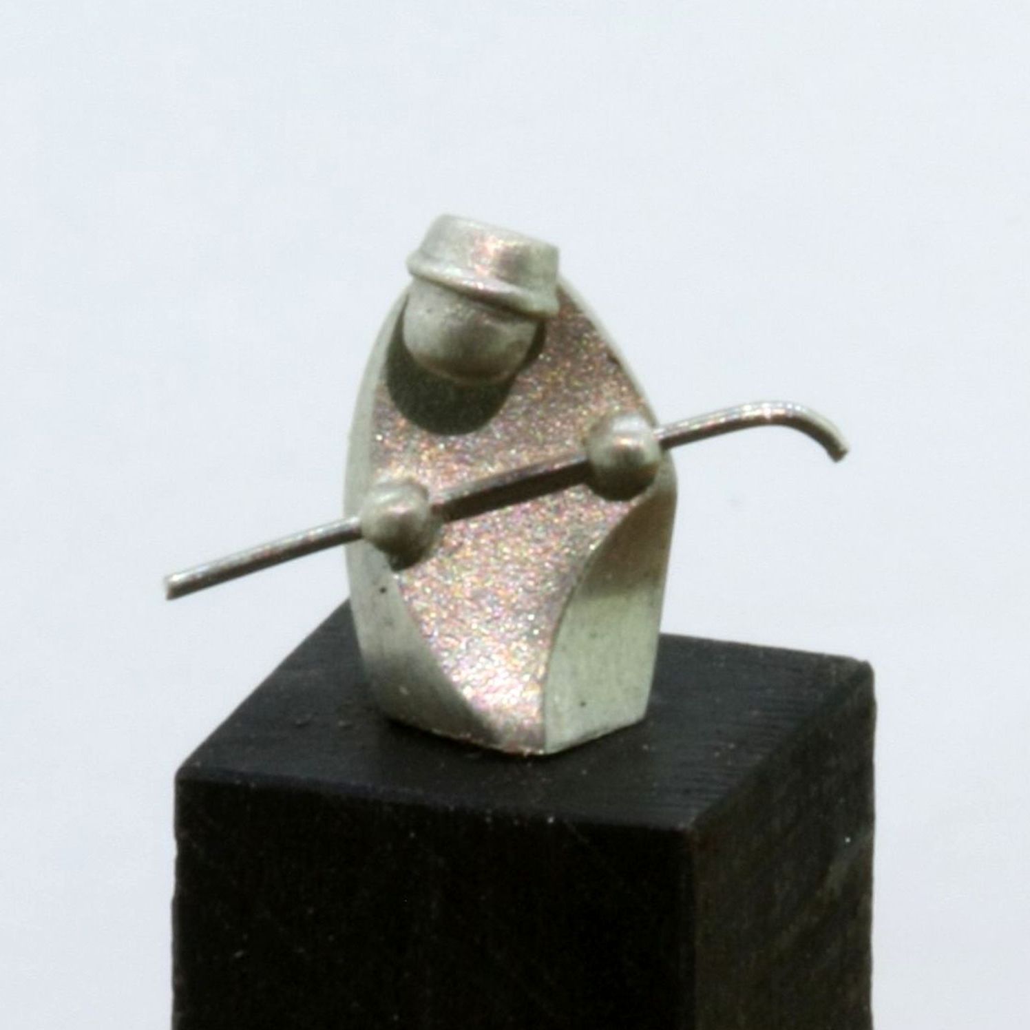 Hirte Krippenfigur Weihnachten Hirte aus der Weihnachtskrippe
in Silber Handarbeit