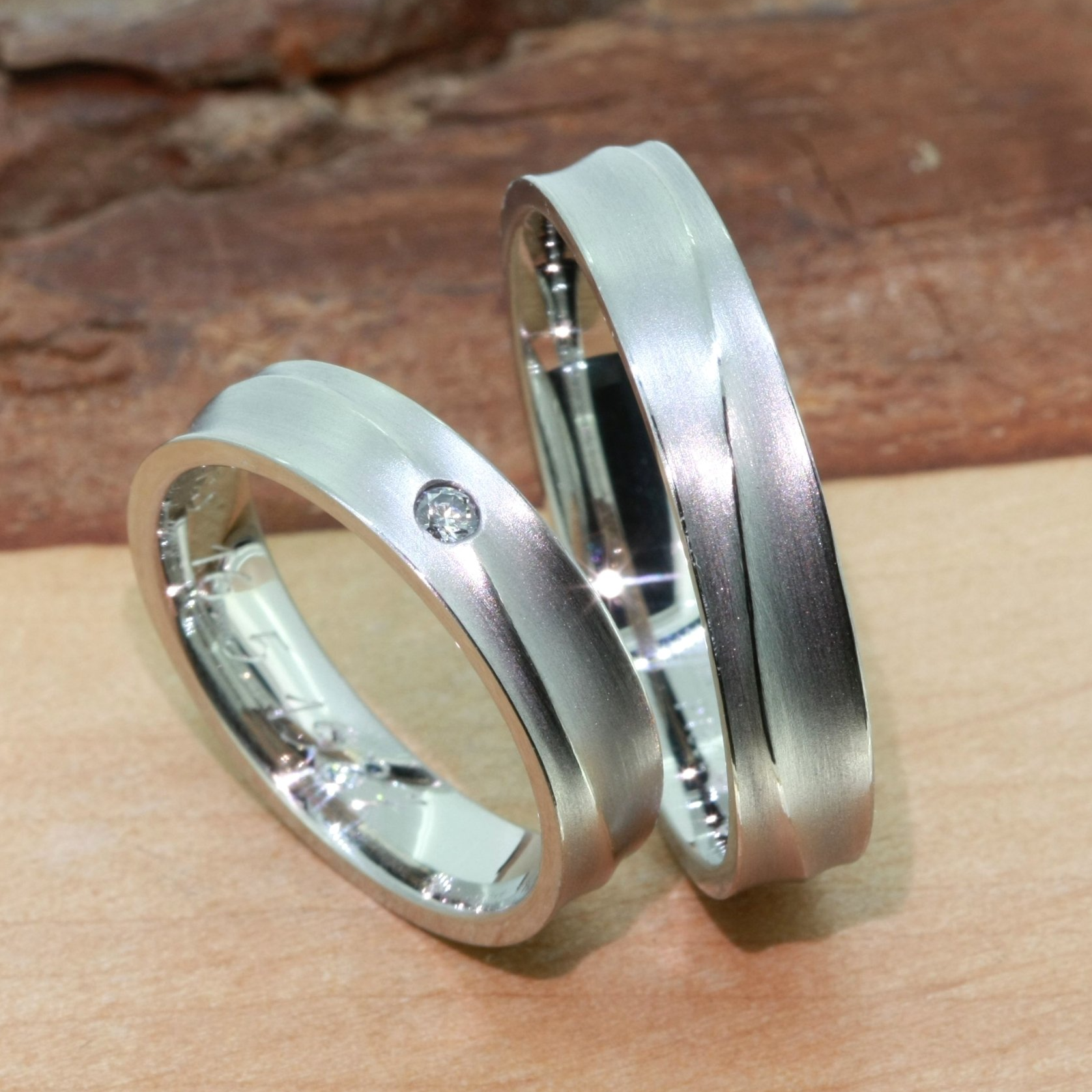 Trauringe Weißgold Trauringe in Weißgold mit Welle wurlitzer schmuck