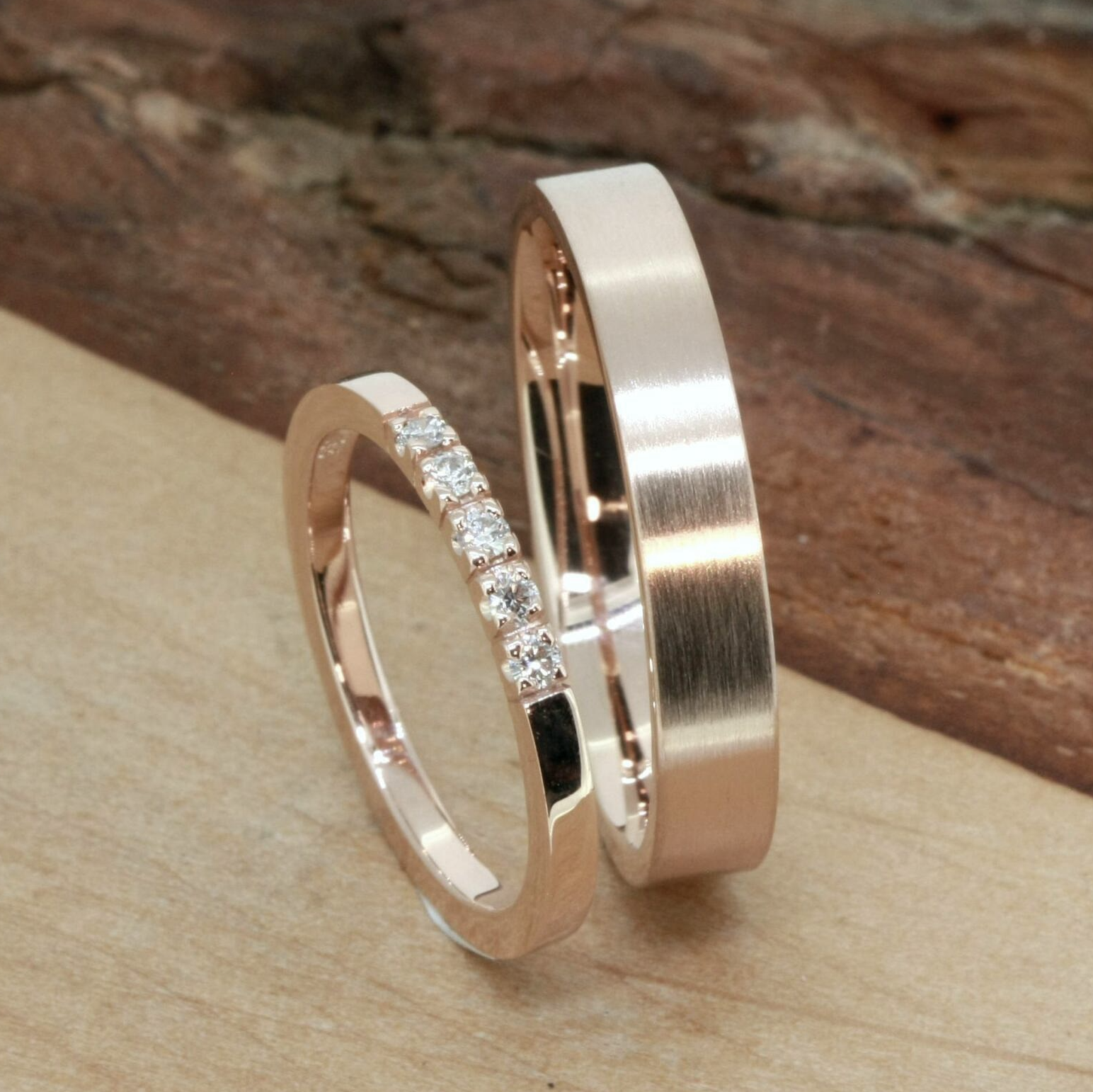 Trauring rosè Memoire Trauring Rotgold Memoire Ring Handarbeit wurlitzer schmuck
