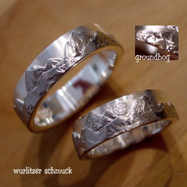 Trauringe Bergpanorama Trauringe Bergpanorama Silber Weißgold mit Brillant wurlitzer schmuck