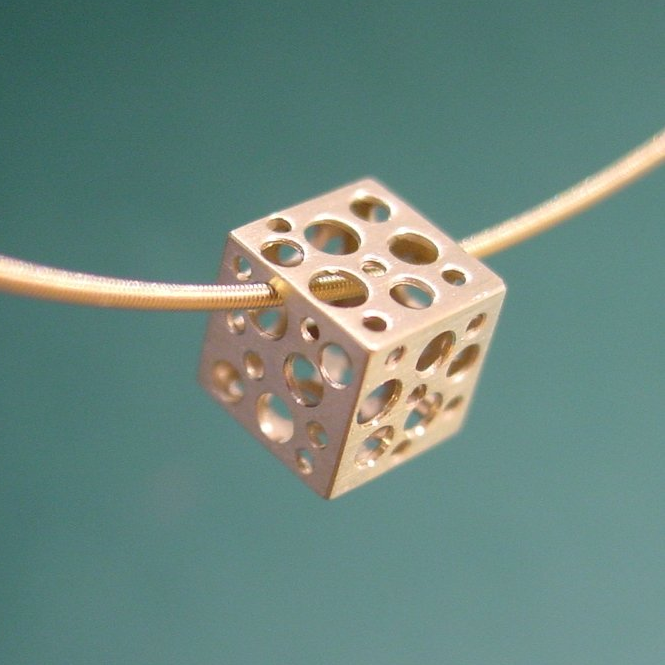 Anhänger Würfel Anhänger Würfel Gold 750 Handarbeit wurlitzer schmuck