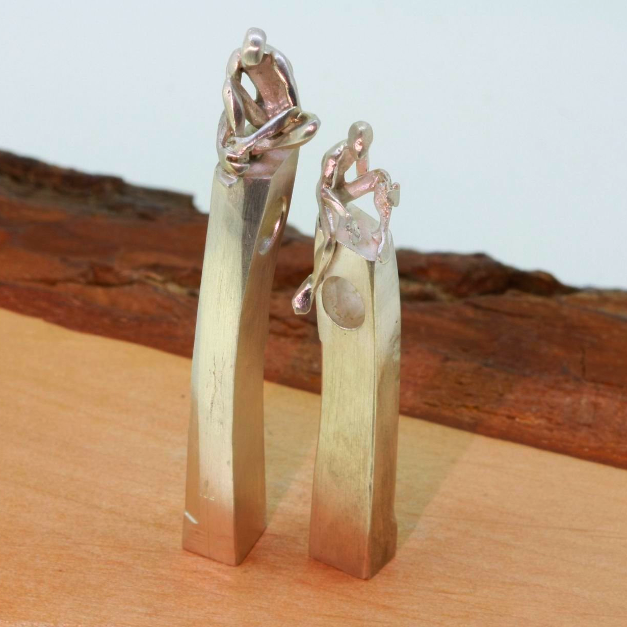 Anhänger folks in Silber Anhänger Säule und Stab