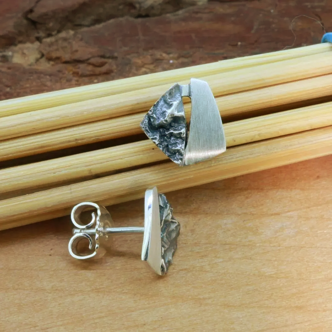 Ohrstecker Silber struktur Ohrstecker Silber Struktur Handarbeit wurlitzer schmuck