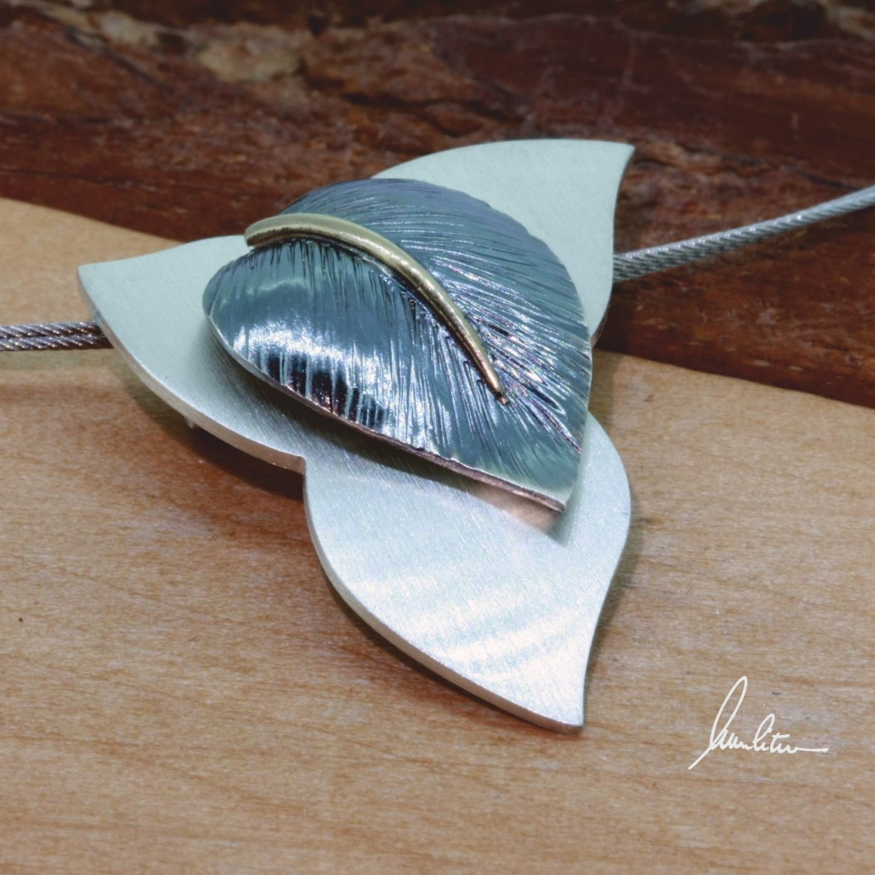Anhänger in Silber Anhänger Silber geschwärzt Handarbeit wurlitzer schmuck