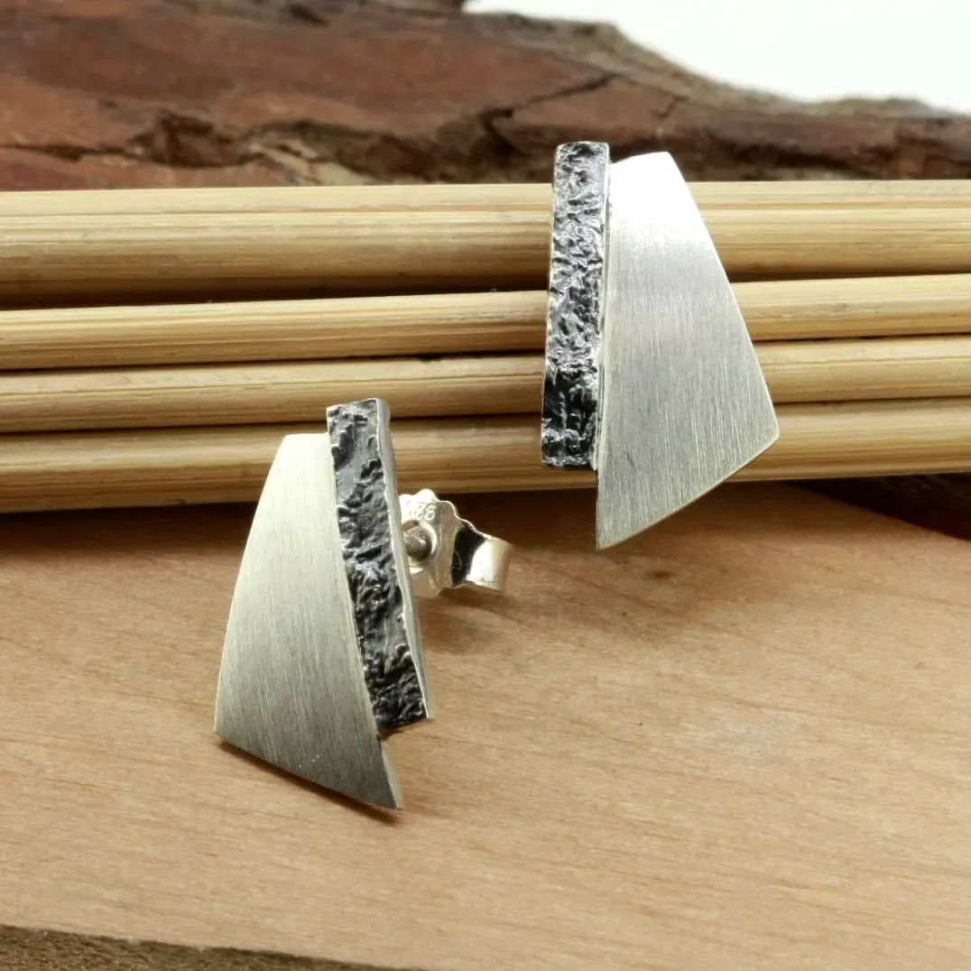 Ohrstecker Silber Struktur Ohrstecker Silber struktur in Handarbeit wurlitzer schmuck