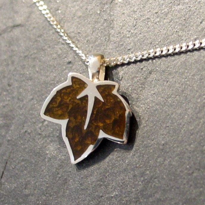 Anhänger in Silber Anhänger Silber Blatt in Handarbeit wurlitzer schmuck
