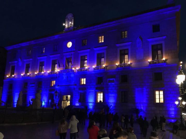 illuminazione led Palazzo delle Aquile : Palermo