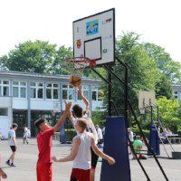 mobiler Basketballkorb für den Pausensport