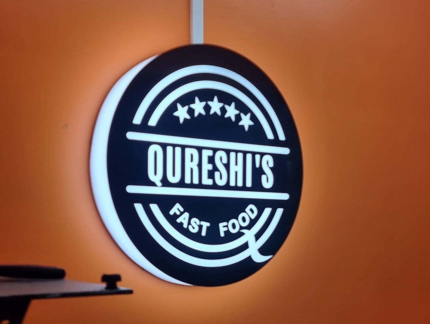 caisson lumineux rond simple face pour logo