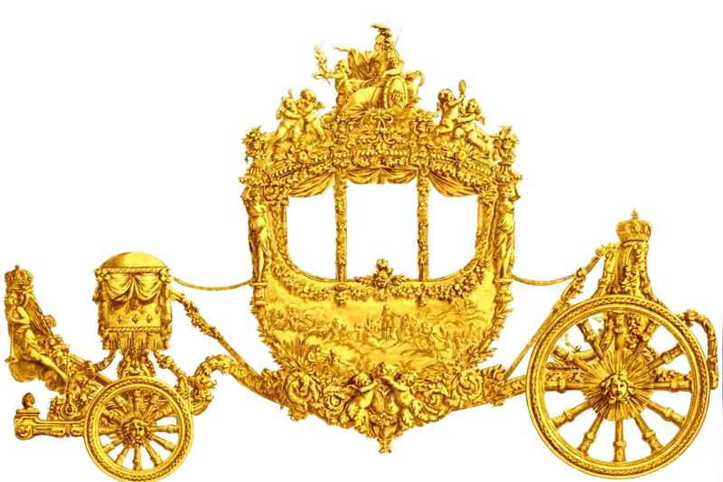 Illustration carosse doré