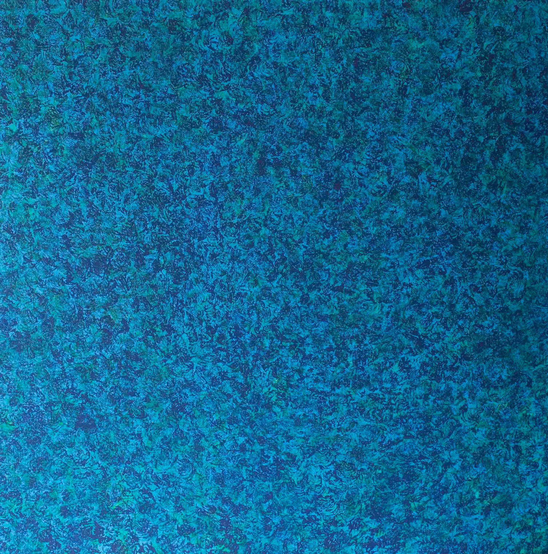 marine ecosystems, acrylic, green and blue