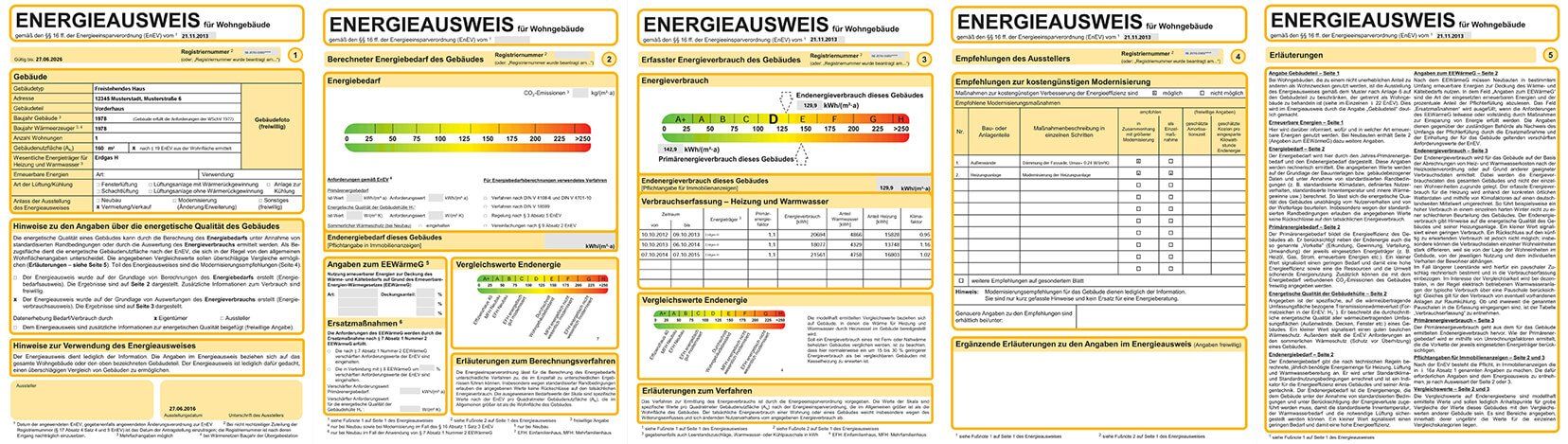 Energieausweis Musterformular